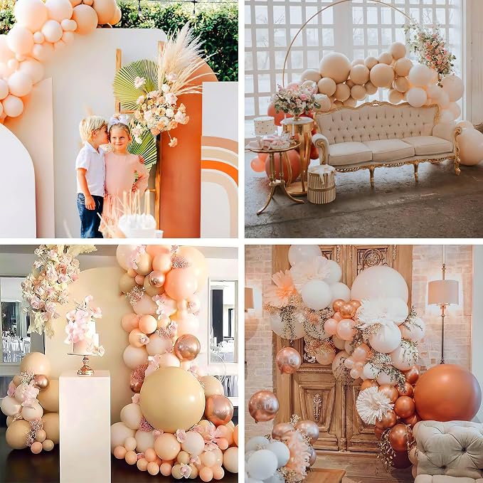 PartyWoo Pastel Orange Balloons 100pcs Light Pale Orange Peach Color | - Image 7