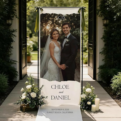 Wedding Welcome Sign Linen Personalized by VIRAGIL