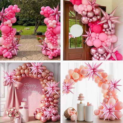 Pink Star Balloons, 22/27 Inch Pink Star Foil Balloons, Aluminum Foil Balloon - Image 7