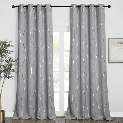 NICETOWN Living Room Curtains 102 inches Length 2 Panels Burg, Extra Long - Image 2