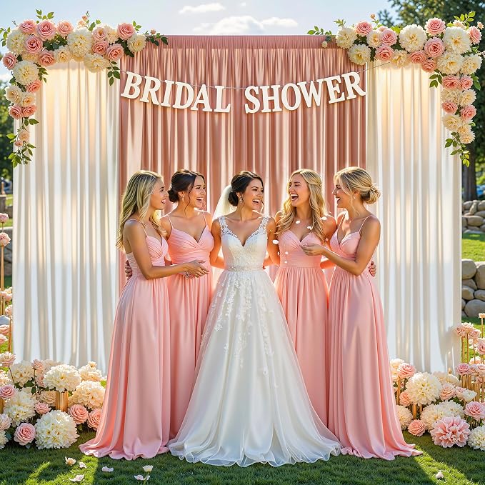 30x10ft Rose Gold Glitter Backdrop Curtain - Image 6