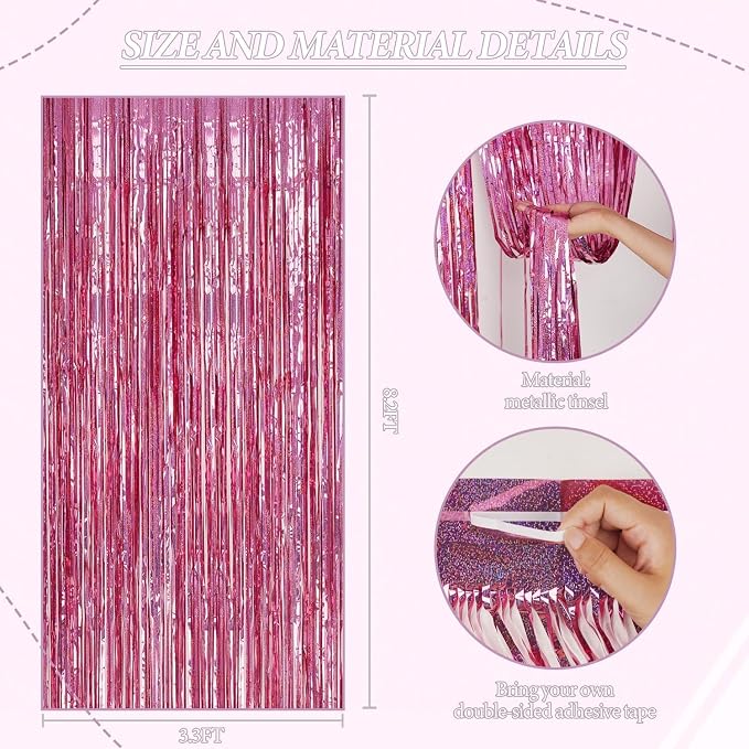 DECOCKRAT 3 Pack Foil Fringe Backdrop - Image 3