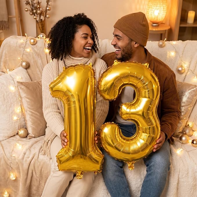 YPSelected 32 Inch Large Foil Helium Number Balloon Birthday Wedding Party 0-9 - Image 3