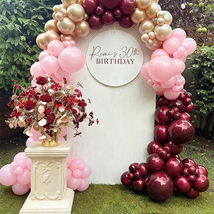 100pcs 5 Inch Small Burgundy Red Balloons | 5” Mini Maroon Wine Red Latex - Image 4