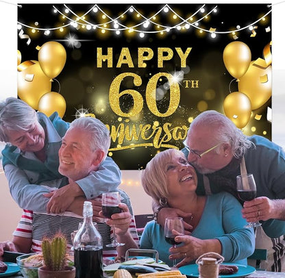 WeBenison Happy 30th Anniversary Backdrop 60th Wedding Anniversary Photography - Image 6