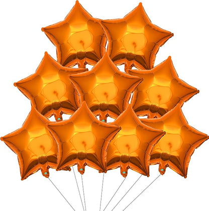 Orange Star Shape Foil Balloon - Image 2
