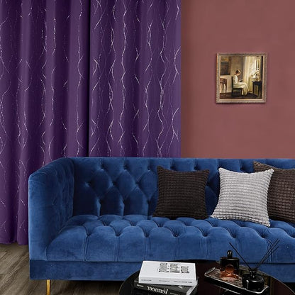 Deconovo Living Room Curtains 95 Inches Long, Thermal Insulated, Room Darkening - Image 3