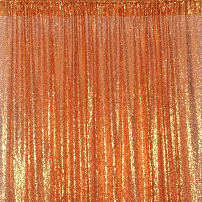 Poise3EHome Orange Sequin Backdrop, 10Ft x 10Ft Glitter Photography Background - Image 8