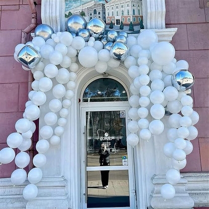 White Quick Link Balloons, Pearl Balloons - Image 8