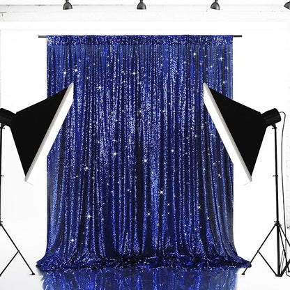 Eternal Beauty Navy Blue 3mm Sequin Backdrop 7x7 Ft - Image 4