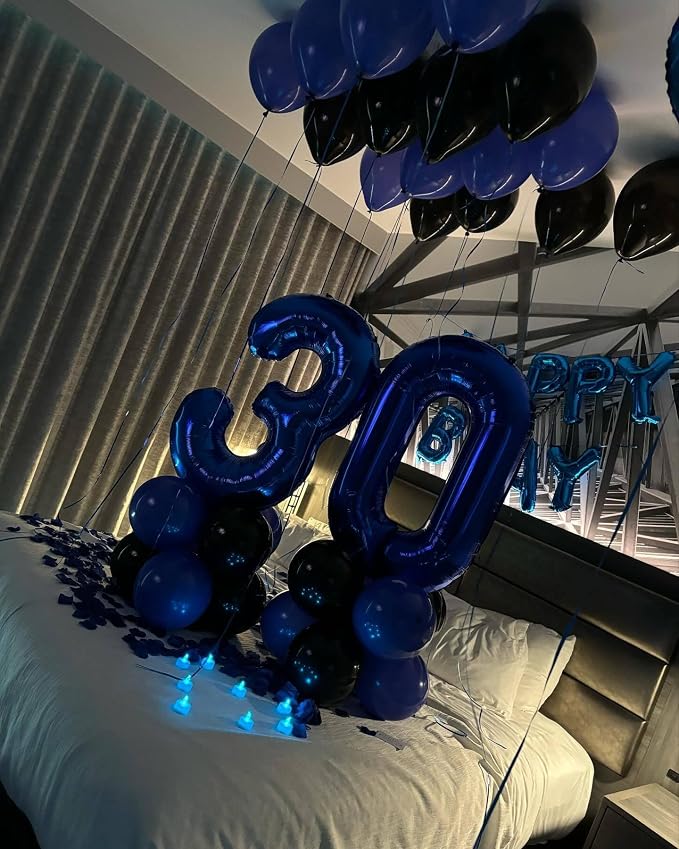 NightBlue Number 8 Balloon 40 Inch, 8th Birthday Decorations Men Women | Foil - Image 7