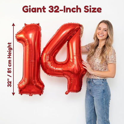 YPSelected 32 Inch Large Foil Helium Number Balloon Birthday Wedding Party 0-9 - Image 5