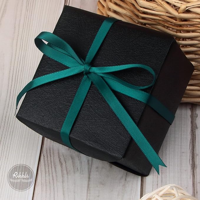 Ribbli Teal Double Faced Satin Ribbon, 1/4” x Continuous 25 Yards, Use - Image 2