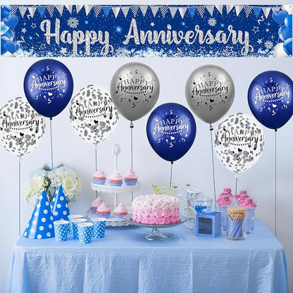 Blue Happy Anniversary Decorations - Image 4
