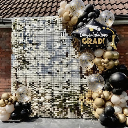 Black and Gold Balloons Graduation Balloon - Image 5