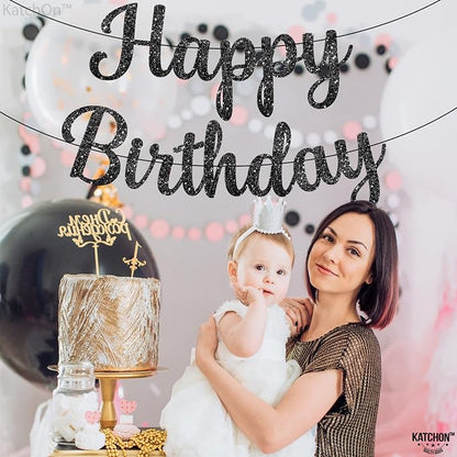 KatchOn Glitter Cursive Happy Birthday Banner- 10 Ft, Birthday Decorations | - Image 6