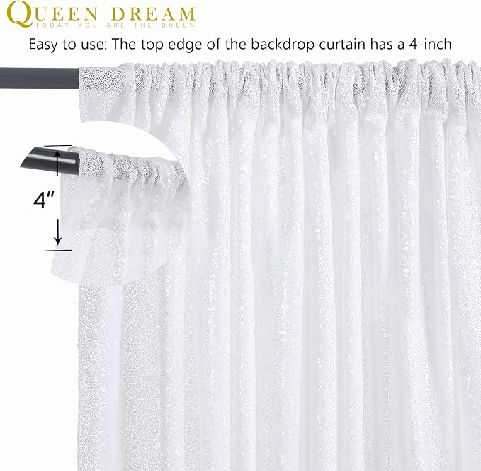 White Backdrop Curtain for Wedding Parties - Image 3