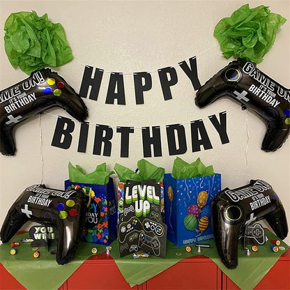 5 Pieces Video Game Party Balloons, Giant Video Game Controller Mylar Foil - Image 5
