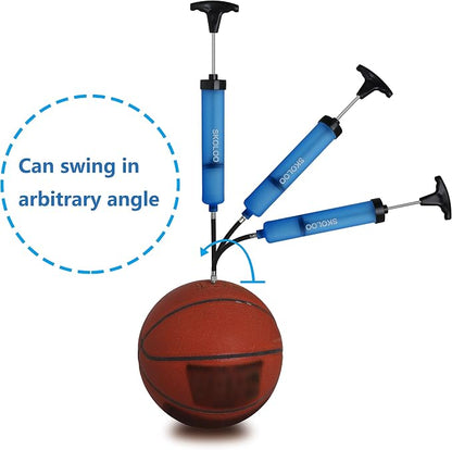 SKOLOO 10" Portable Hand Air Ball Pump Inflator Kit - Image 2