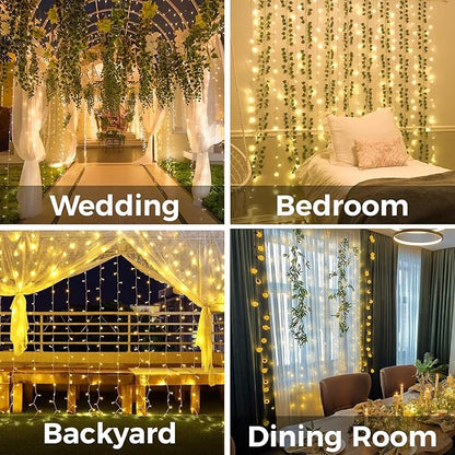 200 LED Curtain Lights Fairy Lights - Image 3