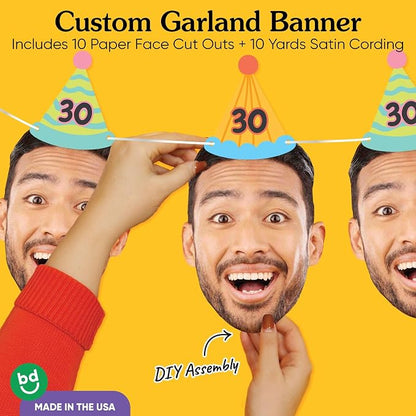 Custom Photo & Age Party Time Birthday Party Decor - Image 4