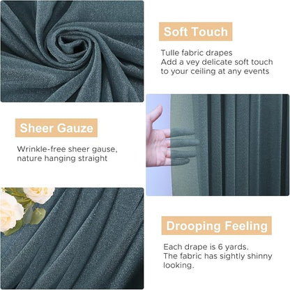 Wedding Arch Draping Fabric Backdrop Drapes 2 Panels, Arch Drapery Backdrop - Image 3