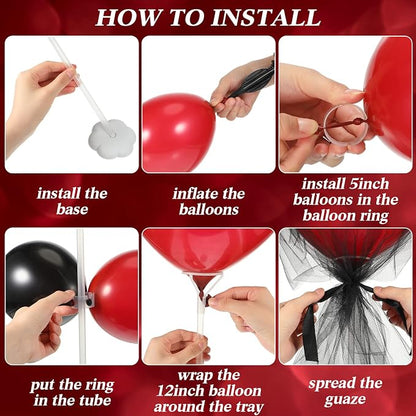BBTO 4 Set Table Centerpieces Balloons Stand Kit Table Stand Holder - Image 3