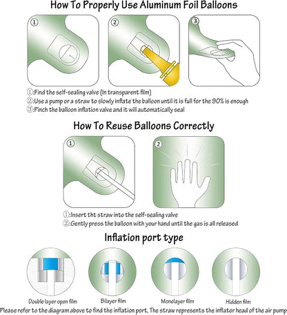 40" Olive green Number Balloon Helium Foil Mylar Balloon Birthday Digital 2 | - Image 3