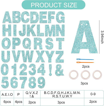BEISHIDA Light Blue 116 PCS A-Z DIY Letter Custom Banner Party Decor | 111 - Image 3