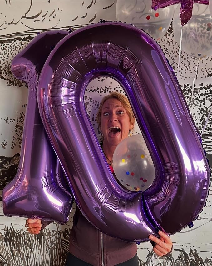40 Inch Purple Number 5 Balloon Birthday Party Decorations - Image 8