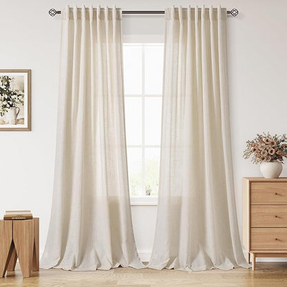 Nanspring Modern Farmhouse Decor Curtains 96 Inches Long by Nanspring
