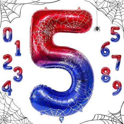 40 Inch Spider Number 5 Foil Balloons by TNCDJKPA