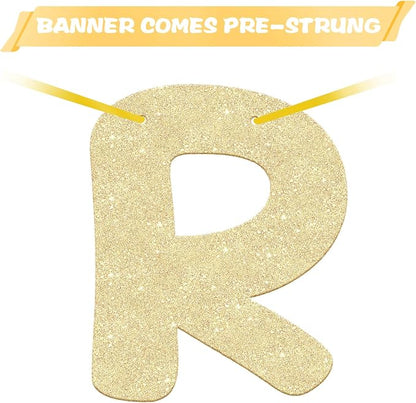 GAGAKU Pre Strung Congratulations Quitter Glitter Banner Funny Retirement - Image 3