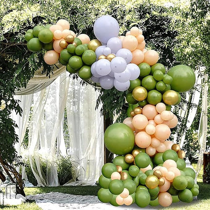10 Inch Retro Olive Green Balloons - Image 3