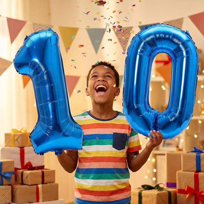 YPSelected 32 Inch Large Foil Helium Number Balloon Birthday Wedding Party 0-9 - Image 2