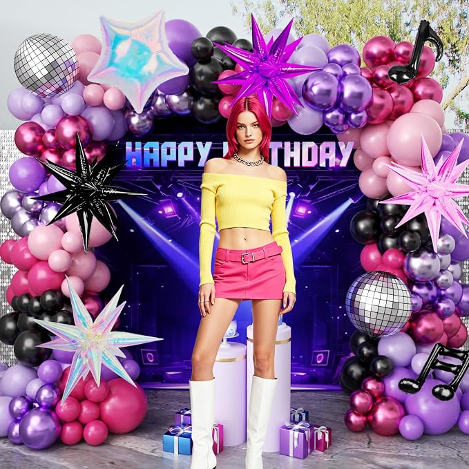 JOGAMS 175Pcs Dark Night Kpop Balloons Arch Kit - Image 9
