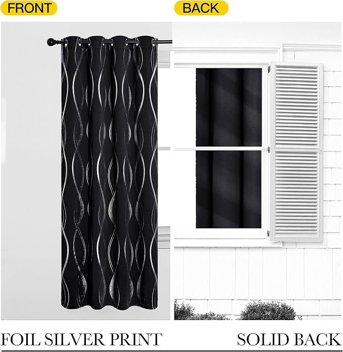 NICETOWN Blackout Curtain Panels 72 inches, 42 inches Wide, Light Reducing - Image 6