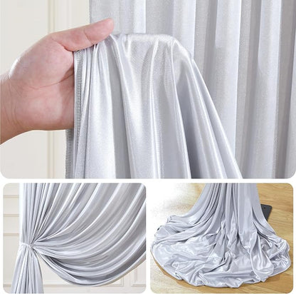10x10ft Silver Glitter Backdrop Curtain - Image 8
