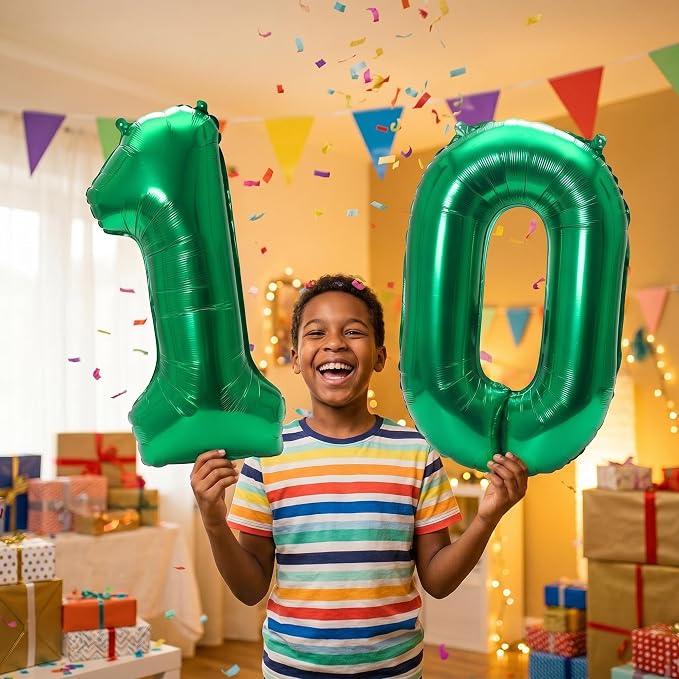 Number 10 Balloon Foil Mylar Balloons - Image 2