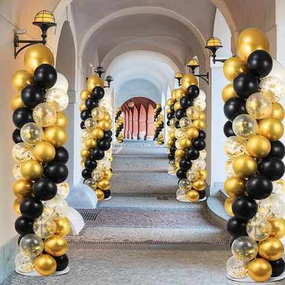 2 Sets Black and Gold Balloon Column Stand Kit - Image 6