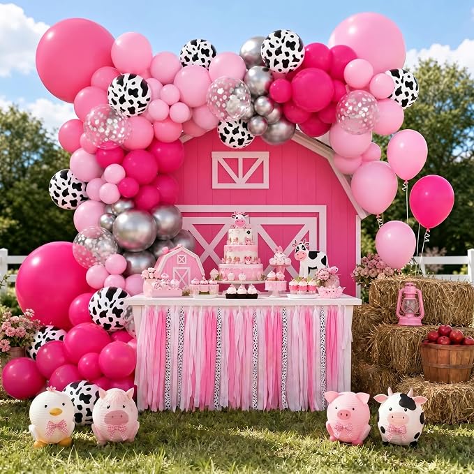 170Pcs Hot Pink Balloon Garland Arch Kit - Image 5