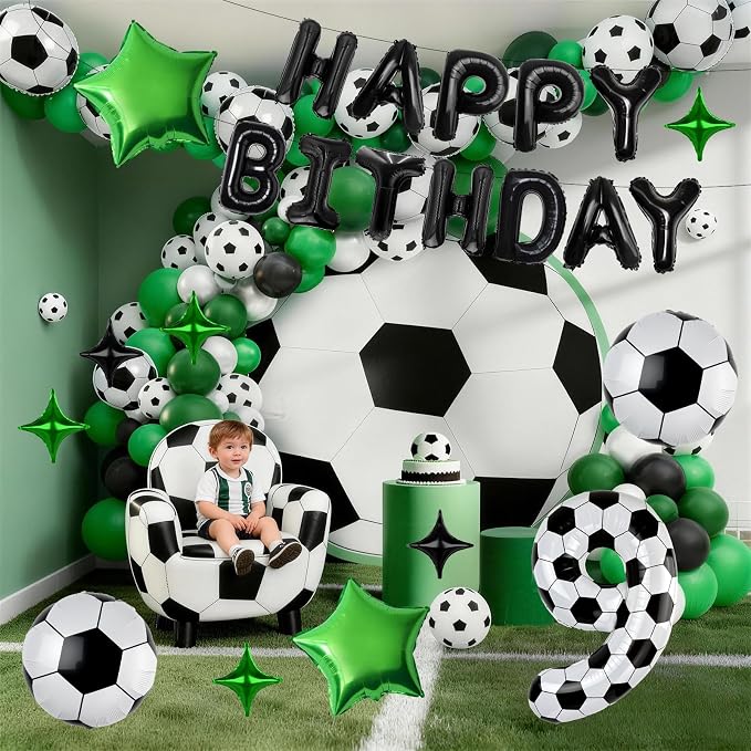 40 Inch Soccer Number 6 Balloon Set, Soccer Birthday Party Decorations | Sports - Image 4