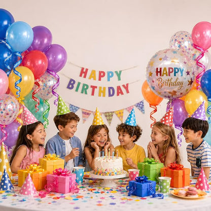 BEISHIDA 6 Assorted Colors Happy Birthday Printed Curling Ribbons Balloon - Image 7