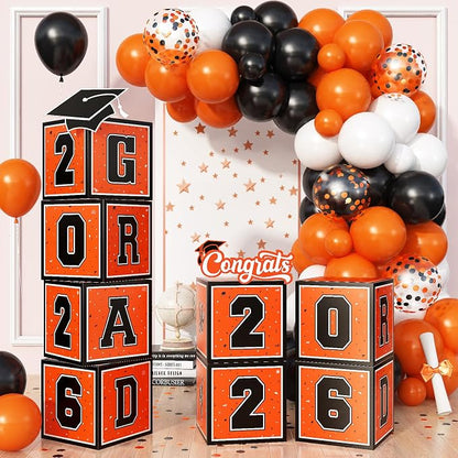 Orange Graduation Decorations 2026 by Froova