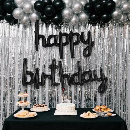 Happy Birthday Balloons Banner Foil Letters Balloons Connected, Personalized - Image 2