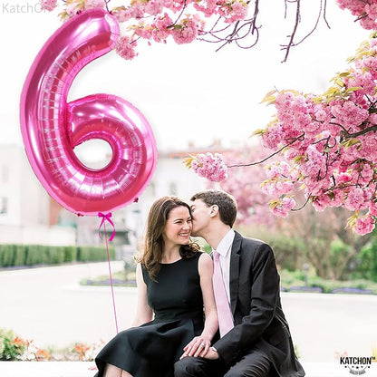 KatchOn Giant Hot Pink 6 Balloon Number - Image 8