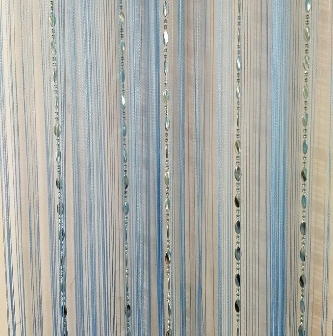 ave split 100cmX200cm Decorative Door String Curtain Beads Wall Panel Fringe - Image 6