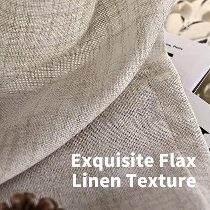 YoungsTex Natural Linen Curtains 38 Inch Width - Image 4