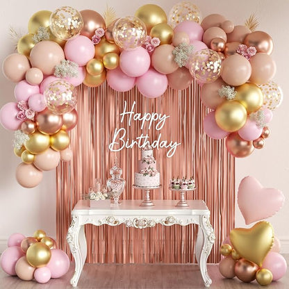 157PCS Rose Gold Balloon Garland Arch Kit by MEBAY