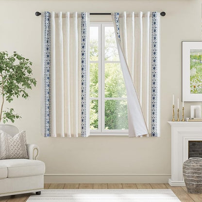 jinchan Floral Linen Curtains - Image 3